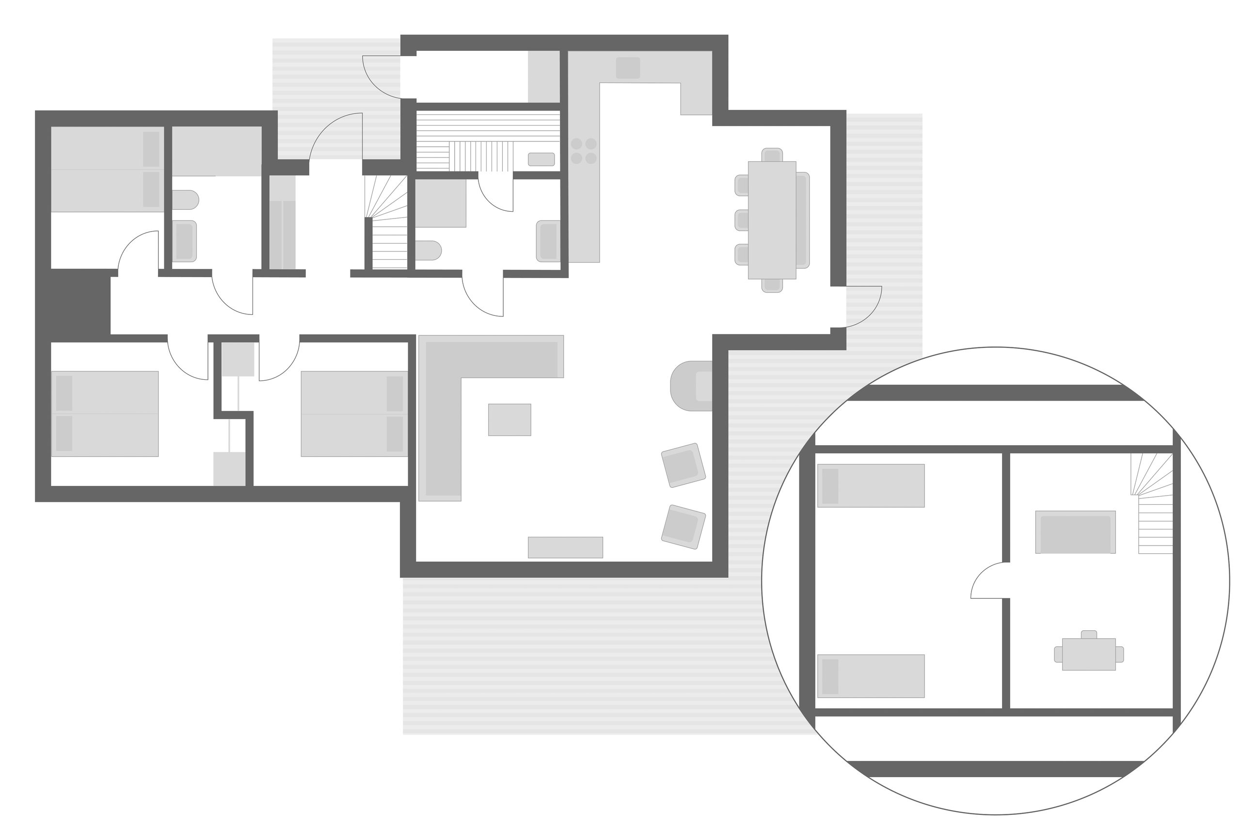 Grundriss Gala Cabin – 4 Schlafzimmer, 2 Bäder, Sauna